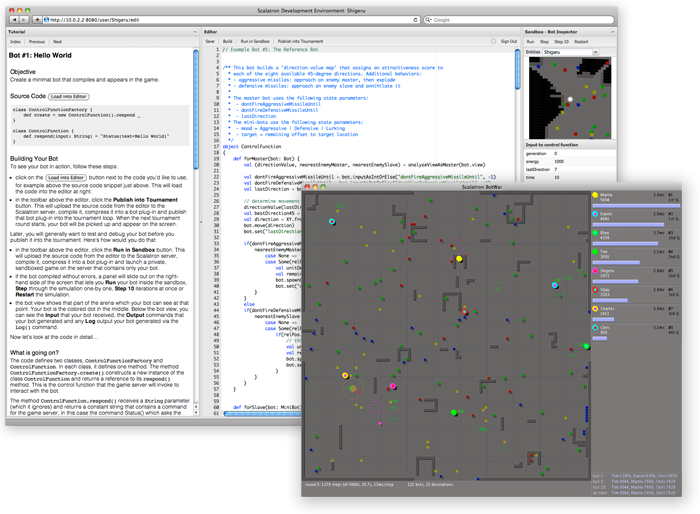 Scalatron IDE and Game